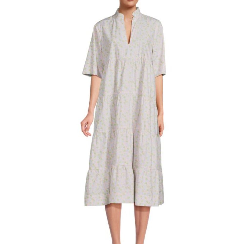 GANNI Floral Tiered Shift Dress